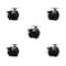 Service Caster 2'' Black Metal Hooded Twin Caster with Brake Nylon Wheels Top Plate, 5PK SCC-TP02S50D-NYS-FB-B-TP2-5 - alternate 1